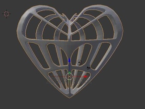 hollow heart art 3d love red 3d print model - Mito3D
