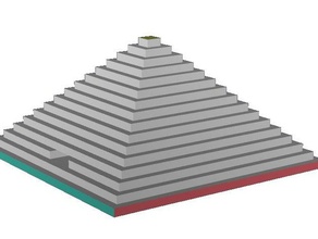 piramide egizia taglio pieno vista edifici e strutture Modellazione 3d slash Spettatori antico egitto l'istruzione il faraone 3d print model - Mito3D