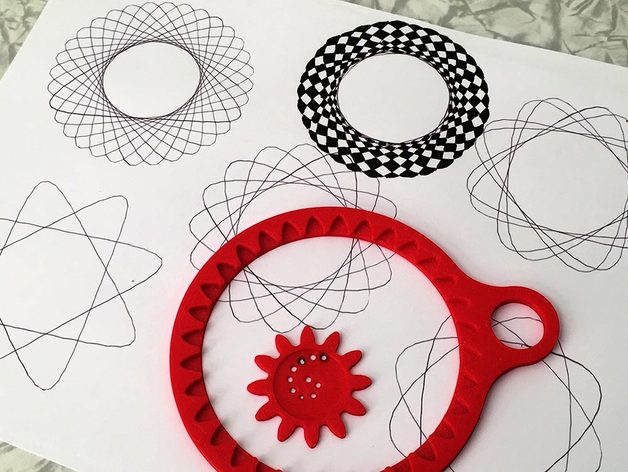spirograph v11 mechanische Spielzeuge 3D print model - Mito3D