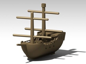 monbateaupirate toys & games boat engineering galion makeitfloat middle school pirate science ship steam stem tvy 3d print model - Mito3D