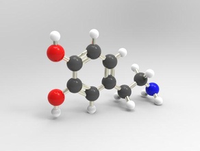 la dopamine de biologie molécule 3d print model - Mito3D