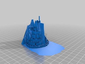 fecteau minas tirith blanco La impresión en 3d el señor de los anillos 3d print model - Mito3D