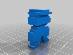 pixel mario nintendo super bros videogame videogames video game games 3d print model - Mito3D