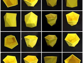 fünf polygon Dekor 3d print model - Mito3D