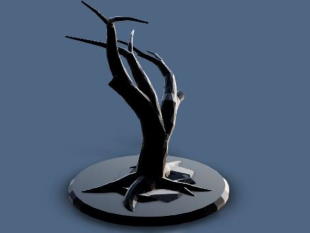procedural miniature dead tree - all random games customizer openscad parametric 3D print model - Mito3D