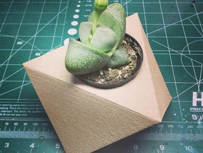 geometric planter outdoor & garden cactus flower pot indoor gardening succulents 3d print model - Mito3D