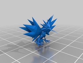 zapdos criaturas pokemon 3d print model - Mito3D