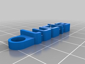 lucia my customized message keychain organization 3d print model - Mito3D