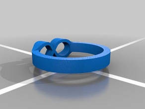unendlich ring-v20 Ringe Auto lo ta infinity ring 3d print model - Mito3D