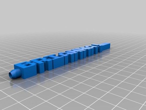 my customized retro font word pen art 3d print model - Mito3D