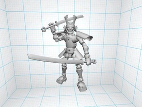 tinkerplay samurai Bau-Spielzeug - Erstellung Krieger 3d print model - Mito3D