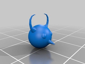 demon penguin animal evil horns 3d print model - Mito3D