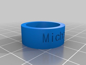 michaels ring yüzük özelleştirilmiş 3d print model - Mito3D