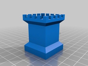 castle tower duplo toy & game accessories created freecad lego compatible 3d print model - Mito3D
