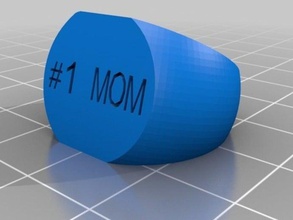 1 mom ring customization size rings customizer 3d print model - Mito3D