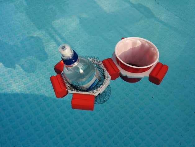 drink floater outdoor & garden cup holder float makeitfloat pool 3D print model - Mito3D