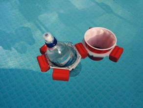 drink floater outdoor & garden cup holder float makeitfloat pool 3d print model - Mito3D