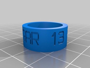 hangar 13 anillo los anillos personalizado 3d print model - Mito3D