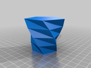 twisted polygone vase les conteneurs personnalisé 3d print model - Mito3D