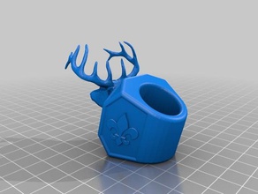 deer head neckerchief slide boy scouts accessories bsa 3d print model - Mito3D