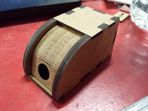 rolling top scatola di legno utensili & caselle 3mm in mdf box contenitore flessibile del lasercut il taglio laser coperchio scorrevole cassetto porta 3d print model - Mito3D