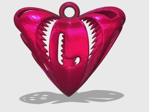 heart art 3d love charm hearts pendants keychains valentine 3d print model - Mito3D