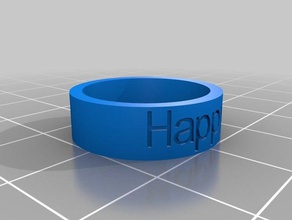 feliz anillo 65 los anillos personalizado 3d print model - Mito3D