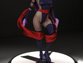 psylocke pinup pessoas feminino figurine de corpo inteiro xmen 3d print model - Mito3D