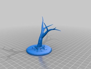 my customized procedural miniature dead tree - all random games 3d print model - Mito3D