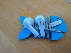 head phone cord fish organization earbud earbuds fun phones organizer 3d print model - Mito3D