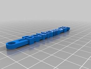 tre blue keychain organization customized 3d print model - Mito3D