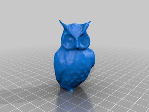 low poly owl scans & replicas makerbotdigitizer scan 3d print model - Mito3D