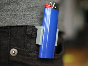 lighter clip accessories bic smoke snap 3d print model - Mito3D
