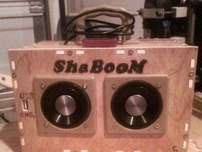 shaboom - 10w stereo mp3 boombox & power bank audio Stampante 3d altoparlante un lettore shapeoko 3d print model - Mito3D