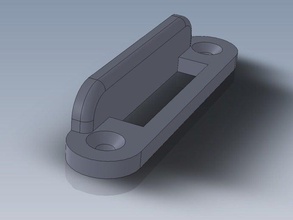 closet door lock piece replacement parts 3d print model - Mito3D