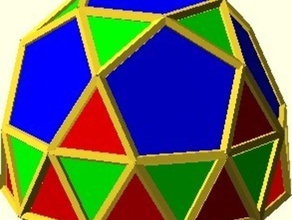 gyroelongated pentagonal rotunda math art dome openscad python geometry polyhedra 3d print model - Mito3D