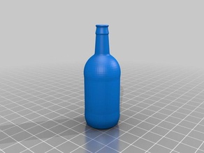Bier-Flasche 2 Modelle Bier Flasche Glas 3d print model - Mito3D