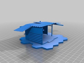 raiders cabane bâtiments et structures apocalypse la construction de rpg les ruines wargaming 3d print model - Mito3D