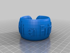 1 cindy mon texte personnalisé anneau de bracelet la couronne chose mode 3d print model - Mito3D