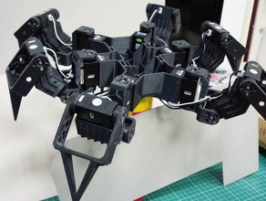 3dof robotica esapode la servo 3d print model - Mito3D