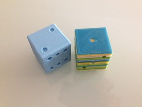 20 mm de calibración dados cubo La impresión en 3d las pruebas la los juguetes 3d print model - Mito3D