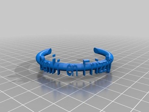 tube cindy my customized text ring bracelet crown thing fashion 3d print model - Mito3D