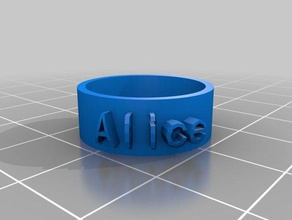 anello alice 2 Mode kundengebundene 3d print model - Mito3D