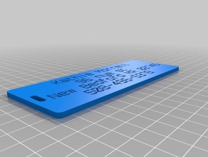 ma luggage tag organization customized 3d print model - Mito3D