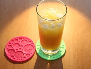 drink coaster bubbles household 3d print model - Mito3D