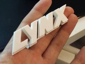 lynx snowmobile logo sport & outdoors brplynx snskoter 3d print model - Mito3D