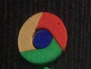 google chrome logo les signes et logos 3d print model - Mito3D