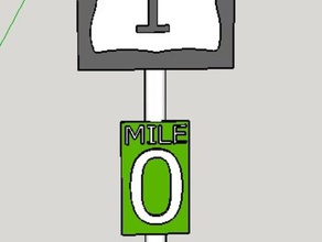 mile marker 0 key west signs & logos 3d print model - Mito3D