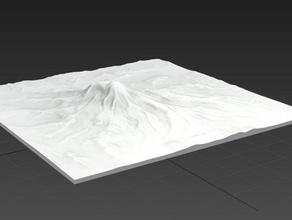 topography mount rainier scans & replicas 3d print model - Mito3D