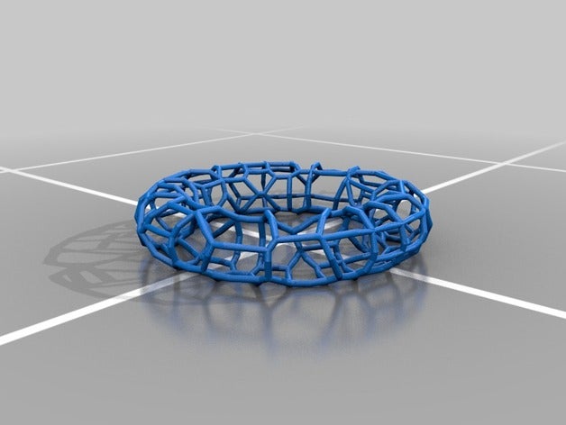 voronoi torus matematik sanatı 3D print model - Mito3D